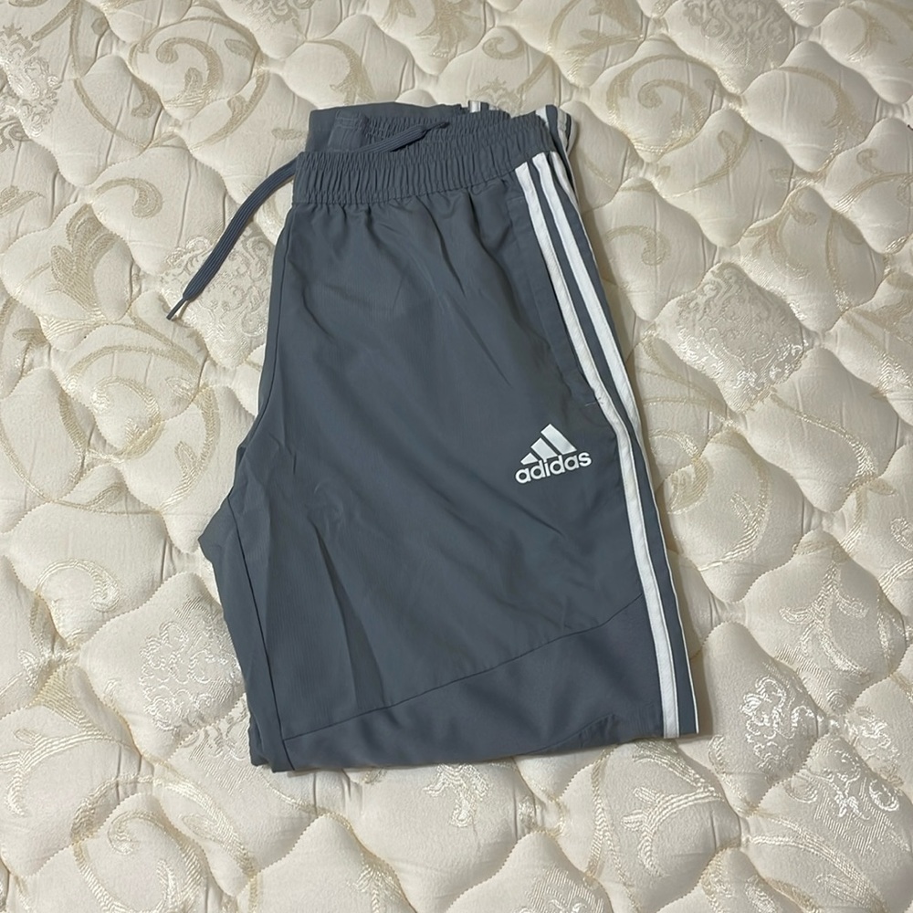 Gray Adidas Windbreaker Joggers